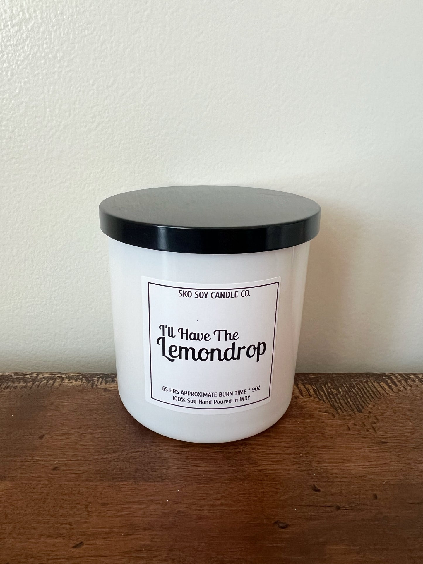 I’ll Have The Lemondrop 10oz Sleek Glass Tumbler w/Black Lid