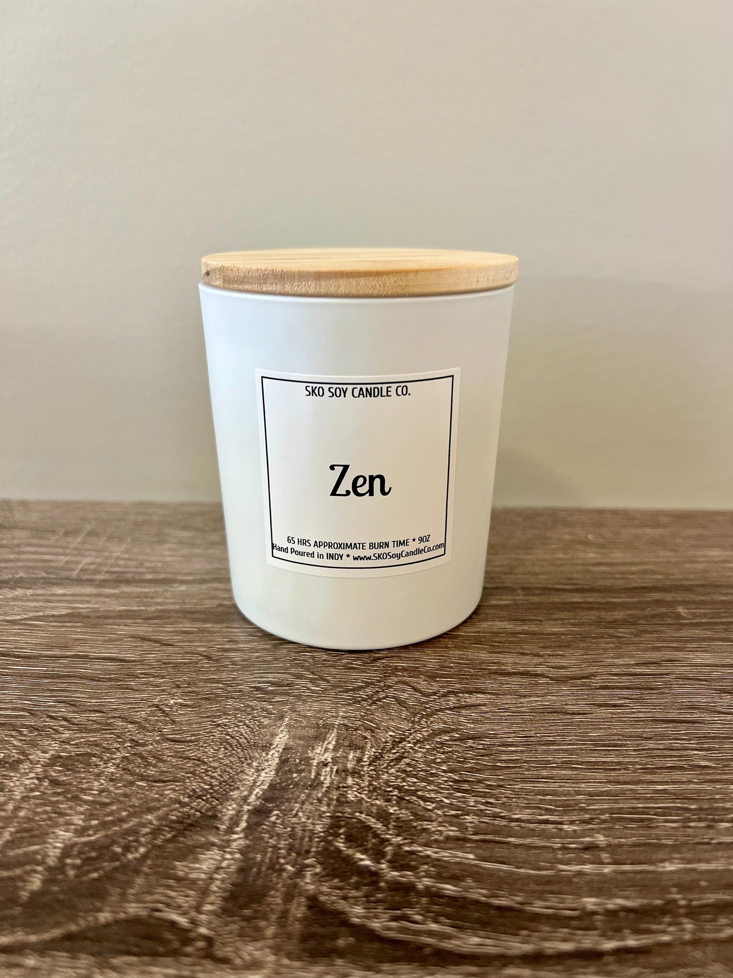 ZEN 10oz Sleek Glass Tumbler w/Wood Lid