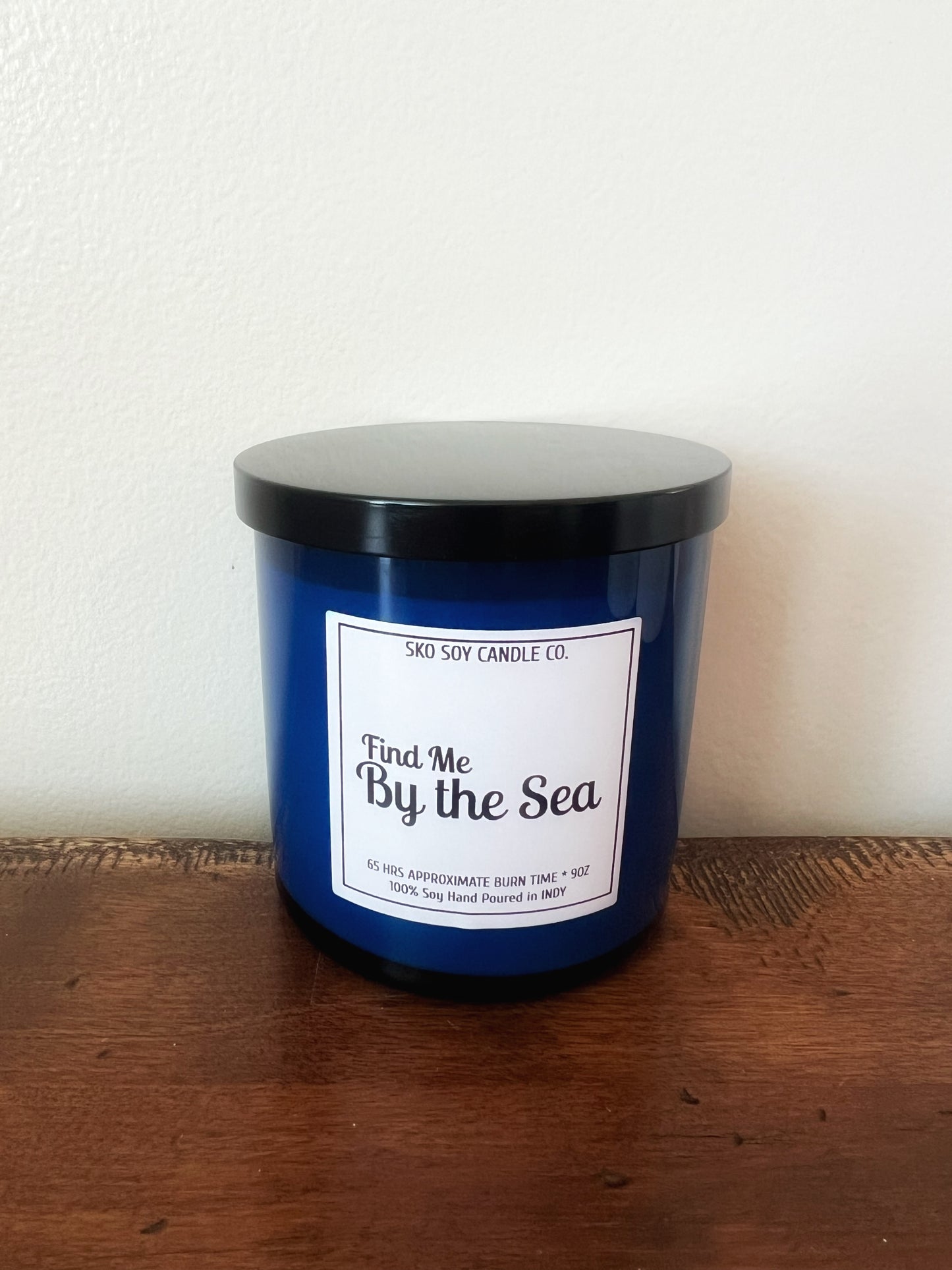 Find Me By The Sea 10oz Sleek Glass Tumbler w/Black Lid