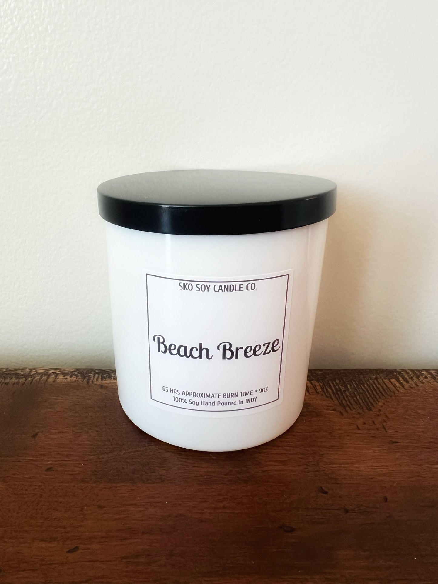 Beach Breeze 10oz Sleek Glass Tumbler w/Black Lid