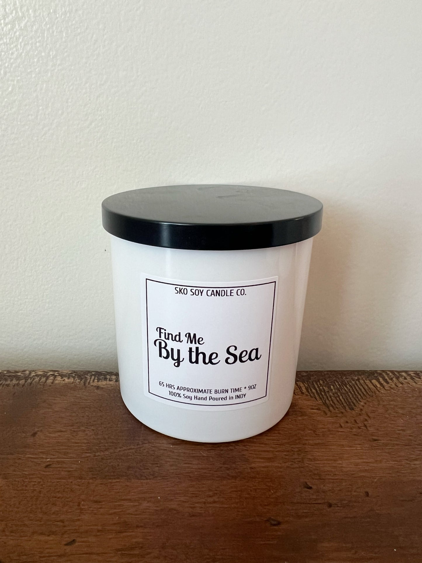 Find Me By The Sea 10oz Sleek Glass Tumbler w/Black Lid