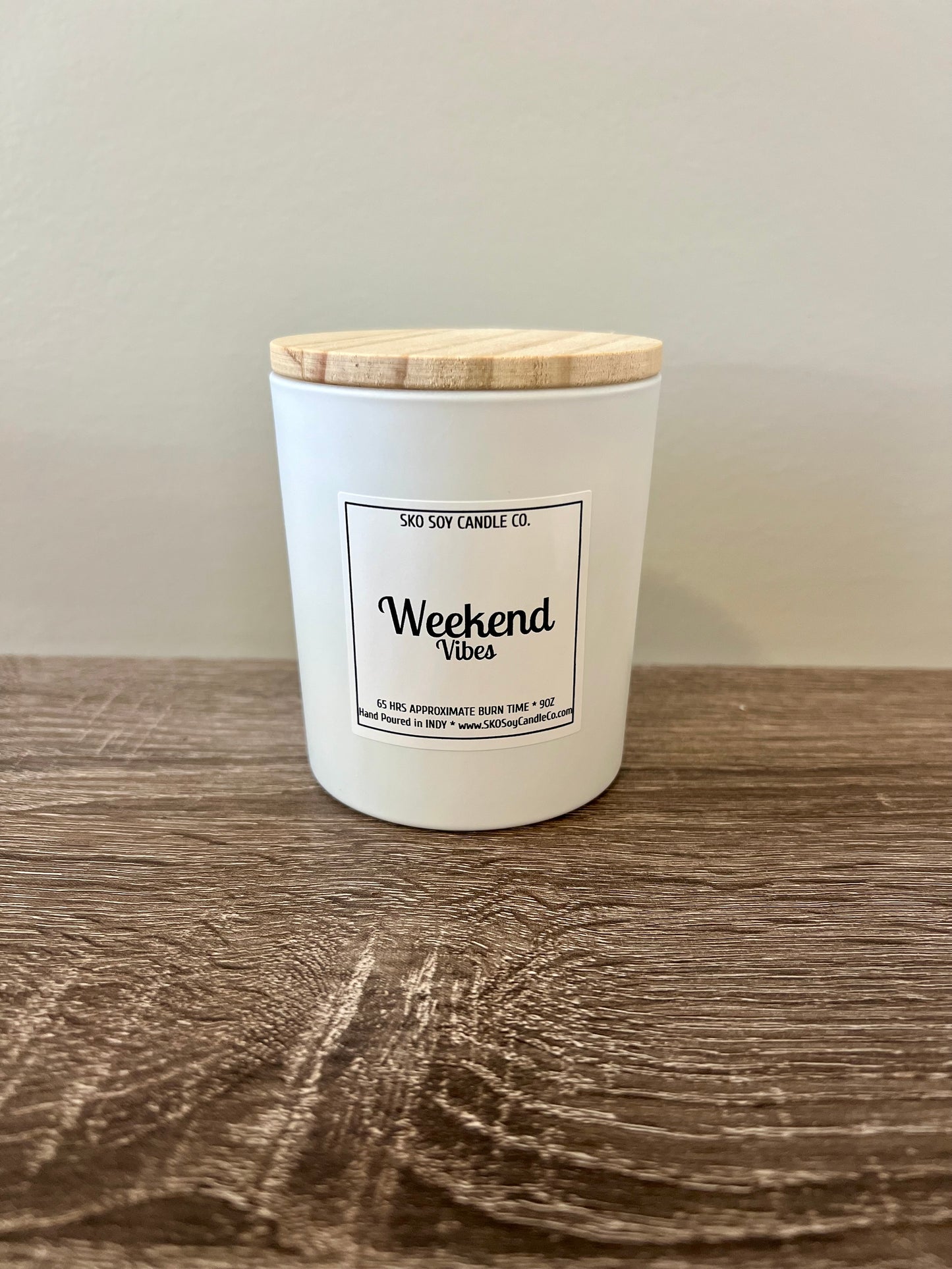 Weekend Vibes 10oz Sleek Glass Tumbler w/Wood Lid