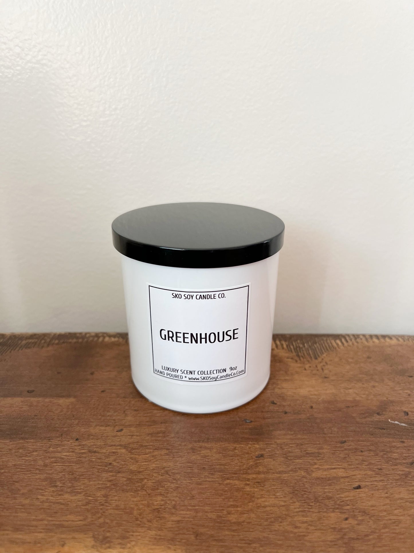 Greenhouse 10oz Sleek Glass Tumbler w/Black Lid -AVAIL UPON REQUEST - Please Message to order