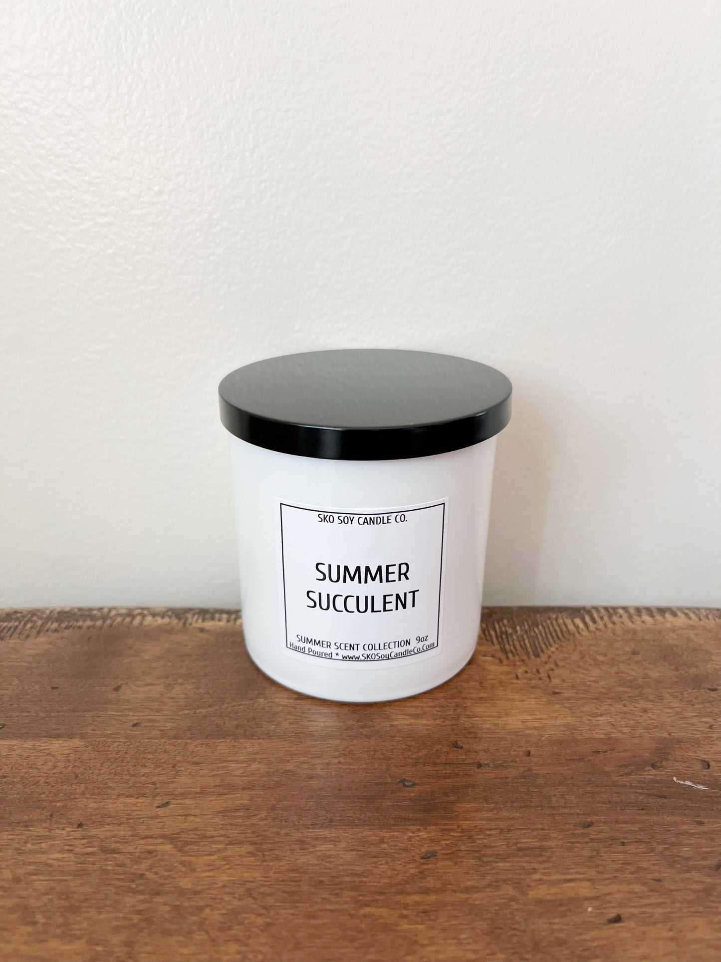 Summer Succulent 10oz Sleek Glass Tumbler w/Black Lid