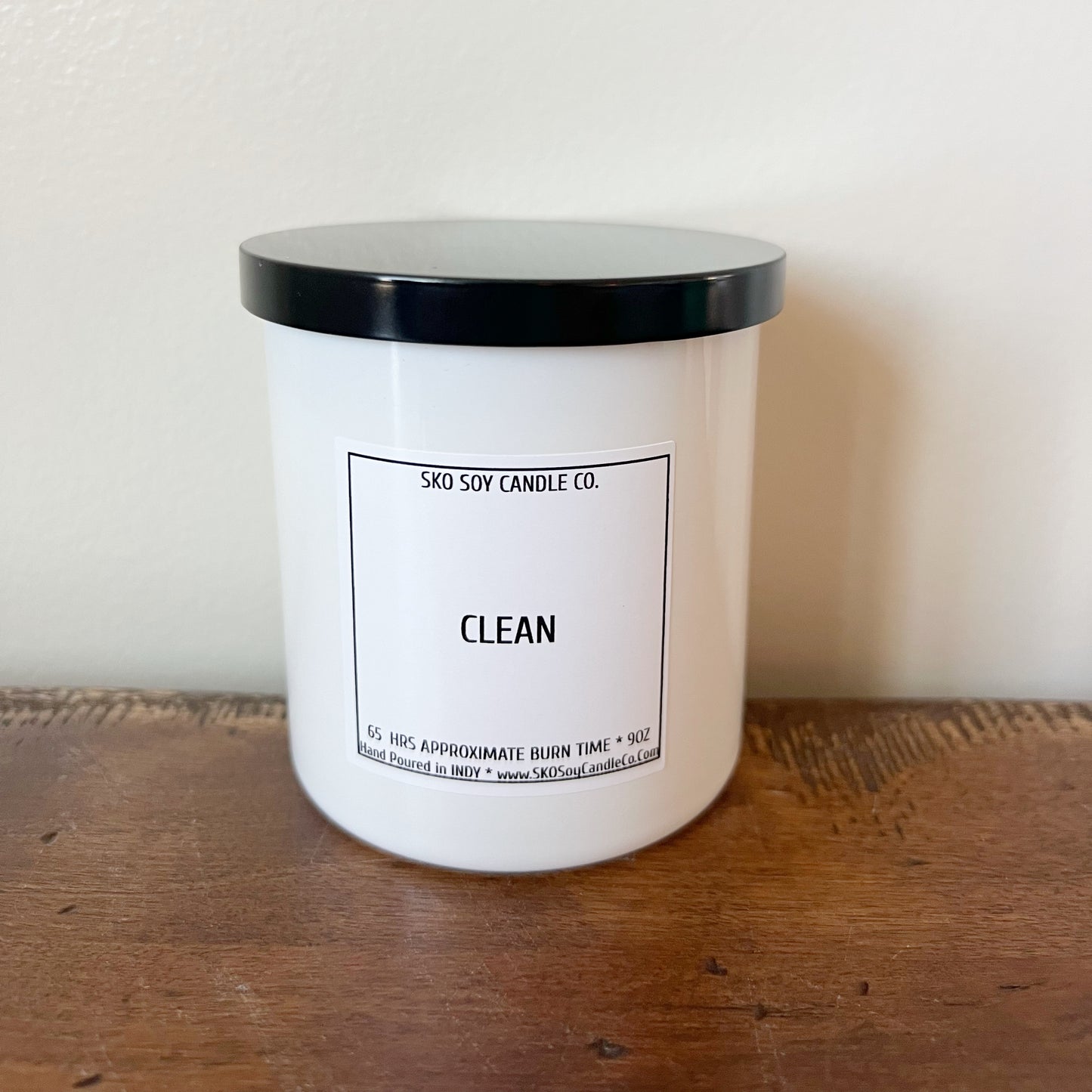 Clean 10oz Sleek Glass Tumbler w/Black Lid