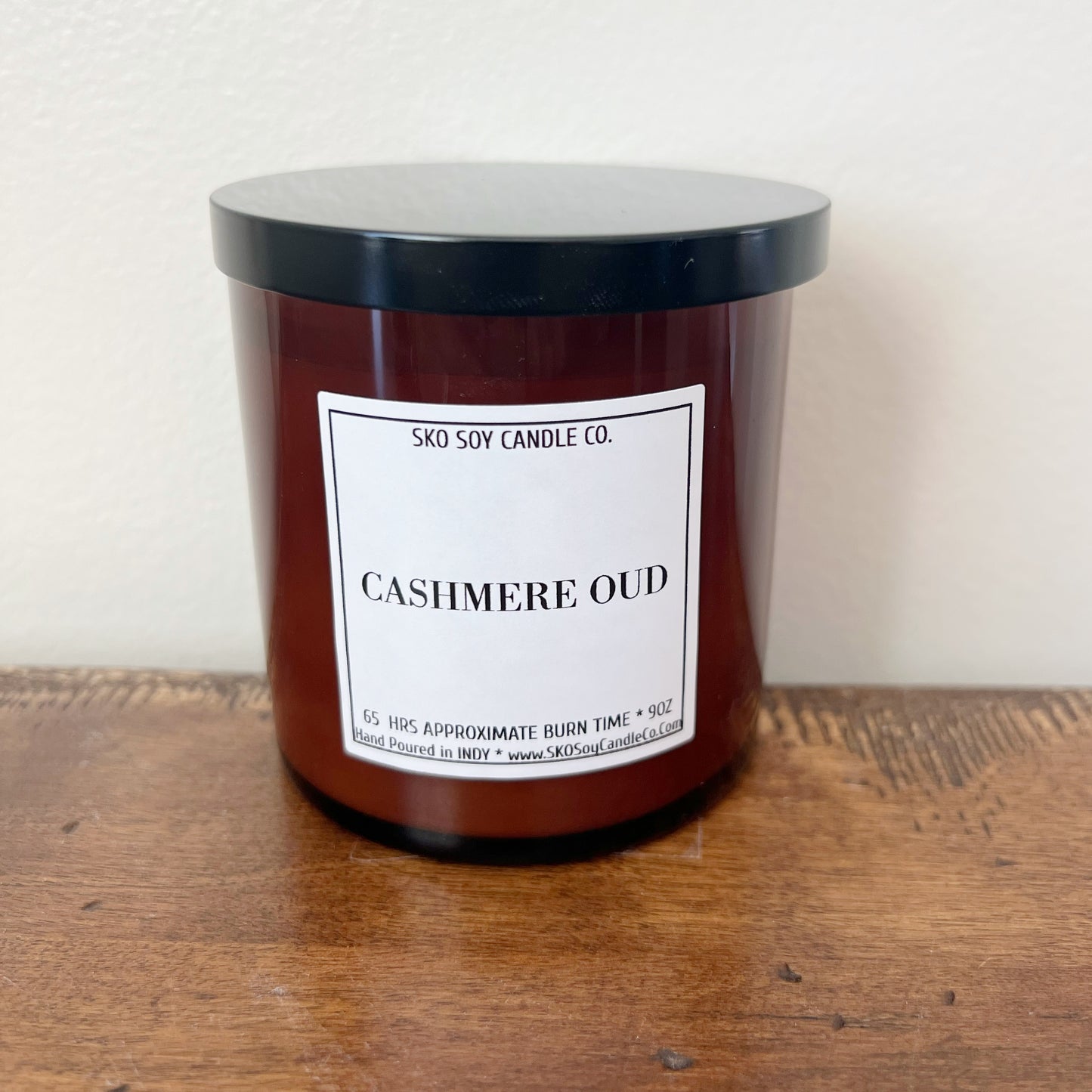 CASHMERE & OUD 10oz Sleek Glass Tumbler w/Black Lid